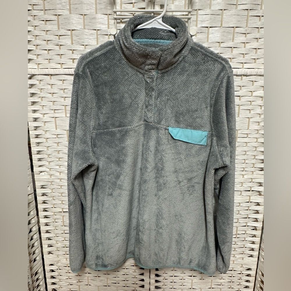 Jachs cabin pullover 1/4 snap long sleeve unisex L excellent condition‎ grey